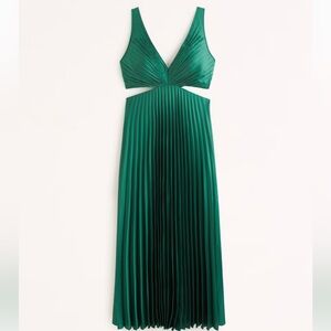 The A&F Giselle Pleated Cutout Maxi Dress